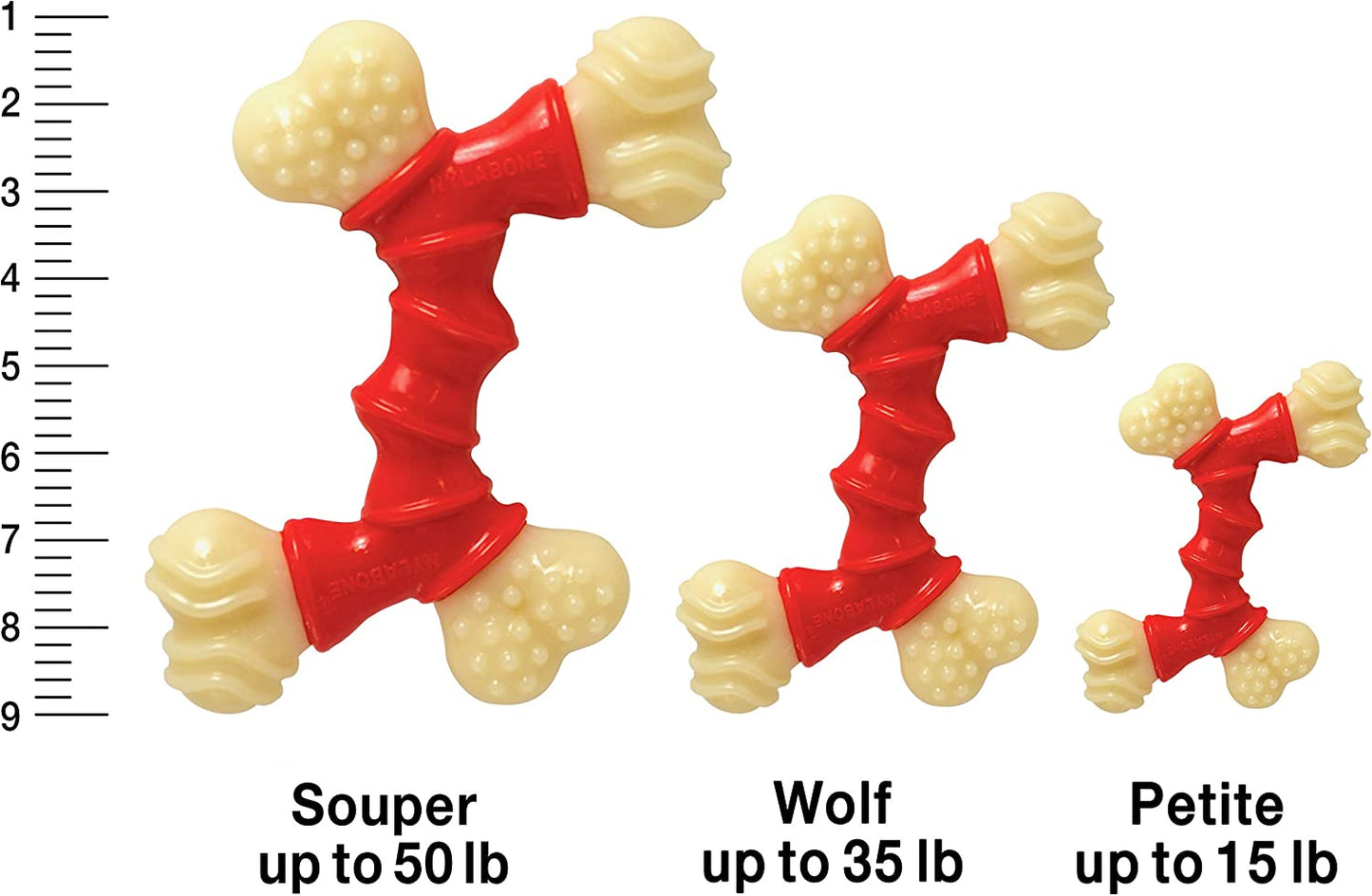 X-Large Double Bone Power Chew Toy for Aggressive Chewers - Bacon Flavor, Suitable for Dogs Over 50 lbs, Single Count