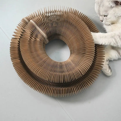 Durable Kitty Kurlz Cat Toy Cat Accordion Magic Organ Cat Scratching Board Cat Toy Ball Scratch Pad Cat Scratcher