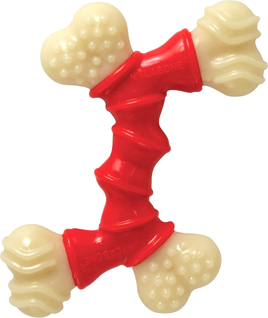 X-Large Double Bone Power Chew Toy for Aggressive Chewers - Bacon Flavor, Suitable for Dogs Over 50 lbs, Single Count