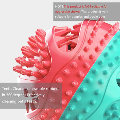 Dog Chew Toys for Cleaning Teeth and Removing Dental Calculus, Non-Toxic Natural Rubber Leaking Food Indestructible Ball with Training-Rope,Easy to Clean,Training Brain Making Health,3.12In