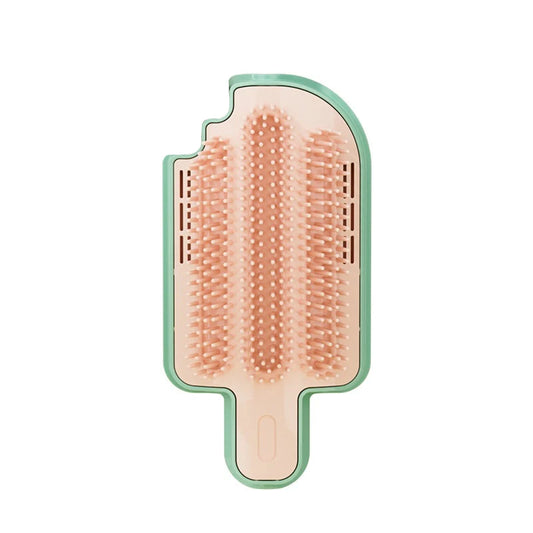 Professional Pet Cat Hair Removal Comb Set with Catnip Balls and Spring Toys - Self-Cleaning Scratcher and Massager for Kittens