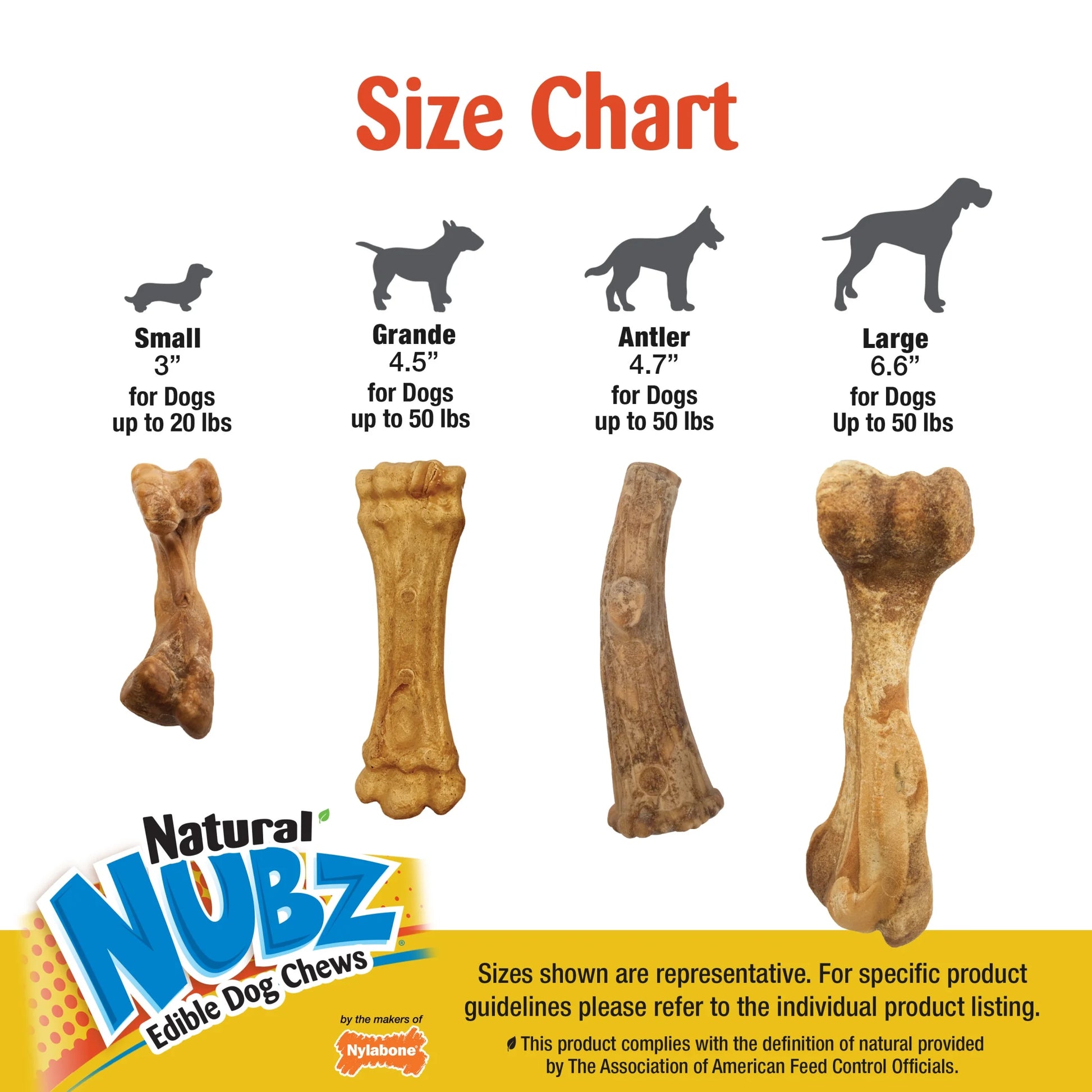 Nubz Wild Antler Dog Chew Treats Venison Large - 30+ Lbs. (8 Count)