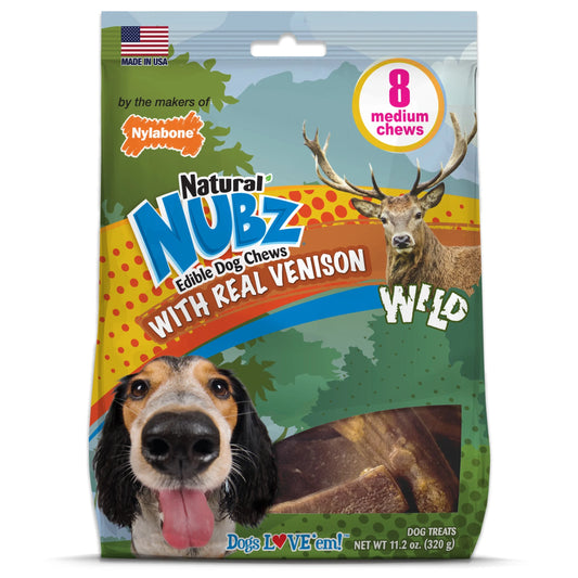 Nubz Wild Antler Dog Chew Treats Venison Large - 30+ Lbs. (8 Count)