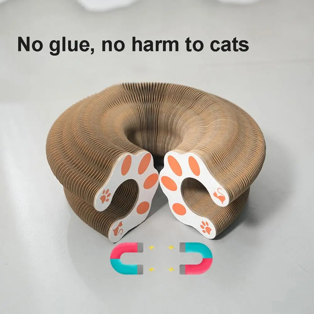 Durable Kitty Kurlz Cat Toy Cat Accordion Magic Organ Cat Scratching Board Cat Toy Ball Scratch Pad Cat Scratcher