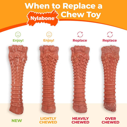 X-Large Double Bone Power Chew Toy for Aggressive Chewers - Bacon Flavor, Suitable for Dogs Over 50 lbs, Single Count